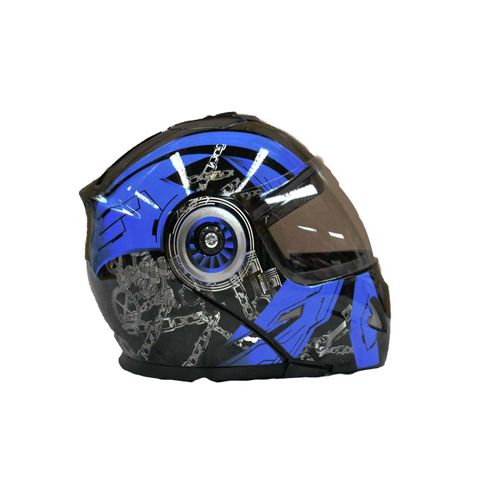 Casco Abatible – Negro Con Azul REM3051
